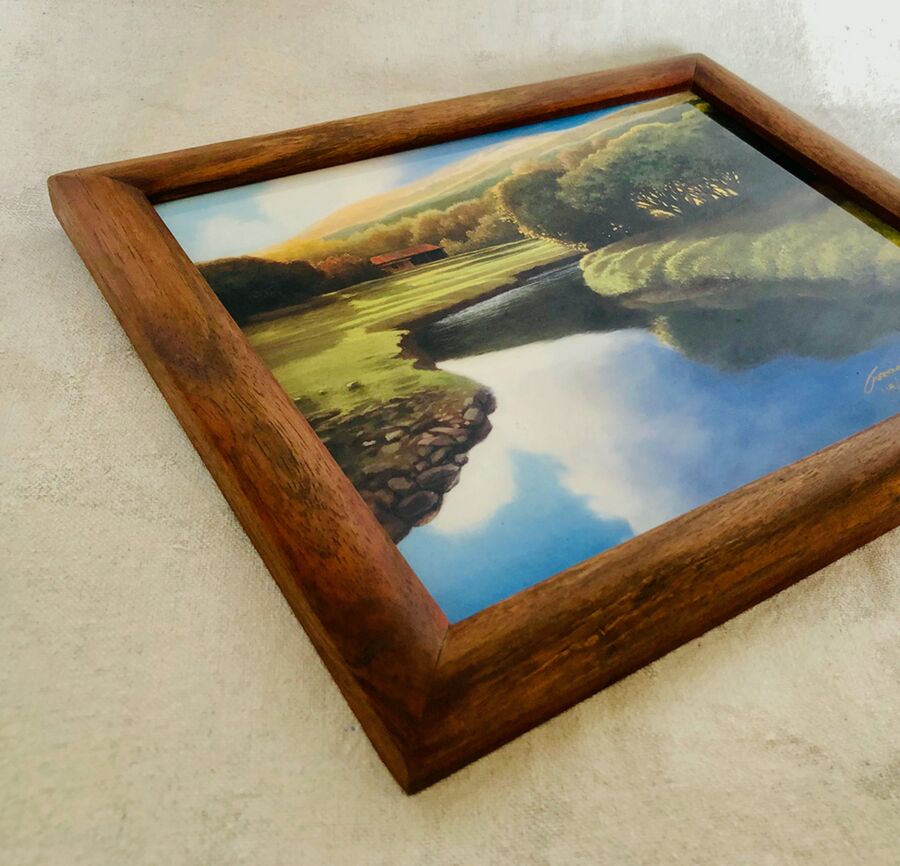 Metal Print in a 1 Piece Frame, pictured with Moloka&lsquo;i Calm