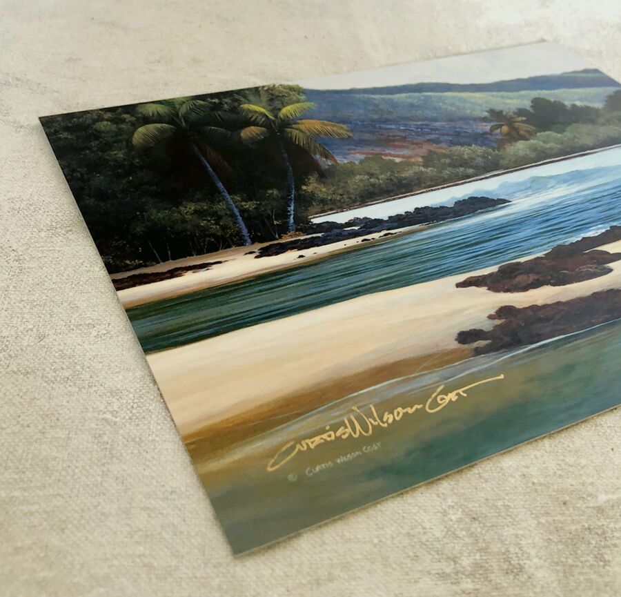 Unframed Metal Print, pictured with Private Landing