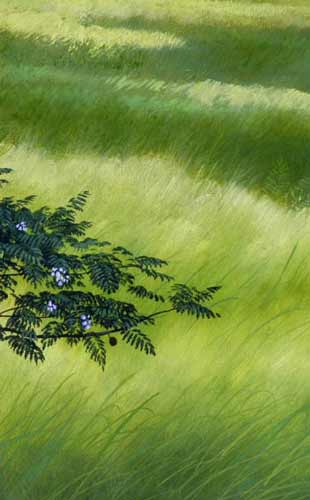 Detail: twigs in the foreground grass