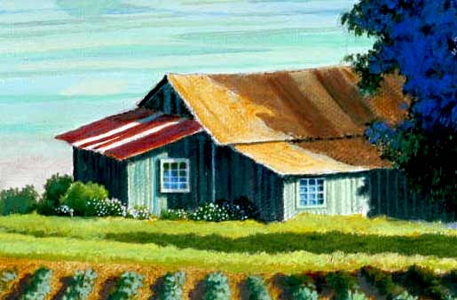 Detail: the house with its rusty roof