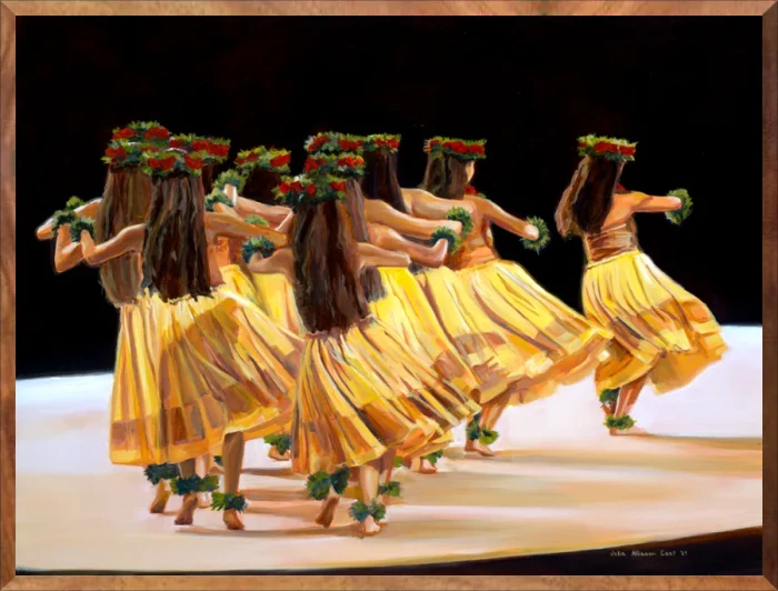 Hālau Nā Lei Kaumaka O Uka (in Yellow)