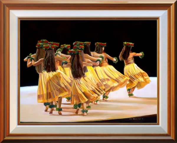Hālau Nā Lei Kaumaka O Uka (in Yellow)