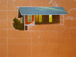The first color: lights and darks building around the lit windows