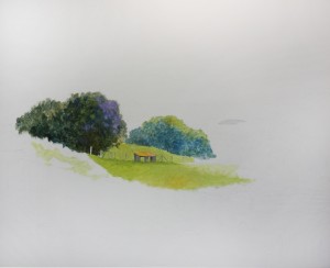 An early stage of Keokea Picnic, with a second stand of trees added
