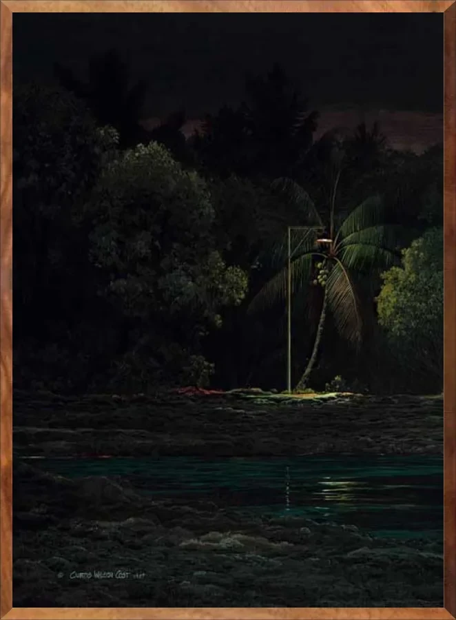 Night Palm, 1-Piece Frame
