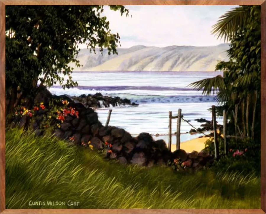 View of Molokai from a Secret Spot, 1-Piece Frame